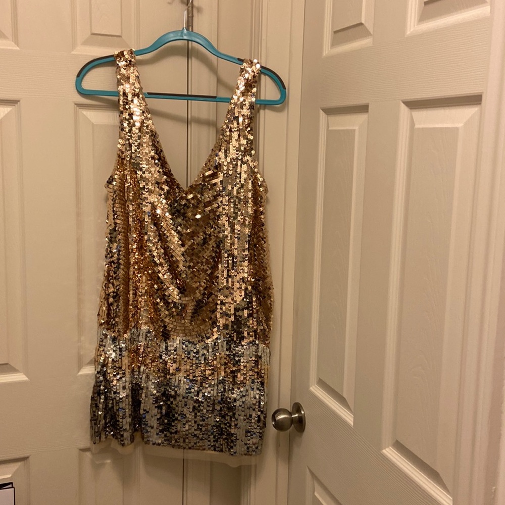 New without tags urban outfitters gold sequin dress size M